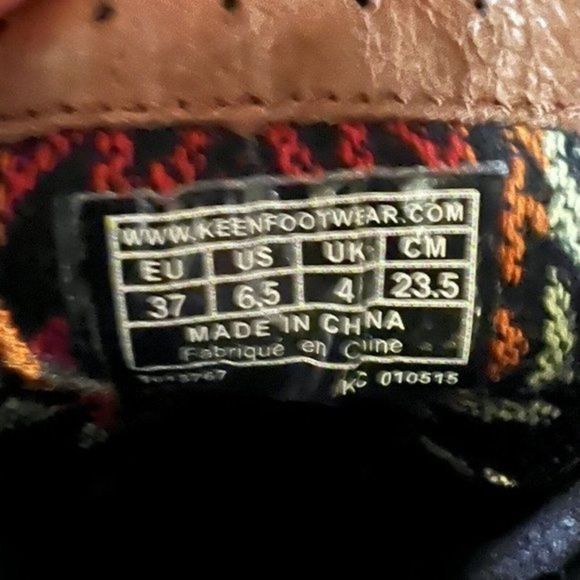 Womens Keen Tyretread Brown Leather Aztec Comfort Ankle Boots Size 6.5 M GUC - Picture 6 of 6